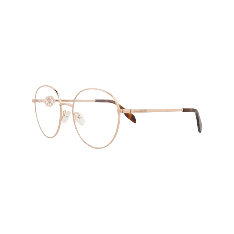 Alexander McQueen Round-Frame Metal Optical Frames