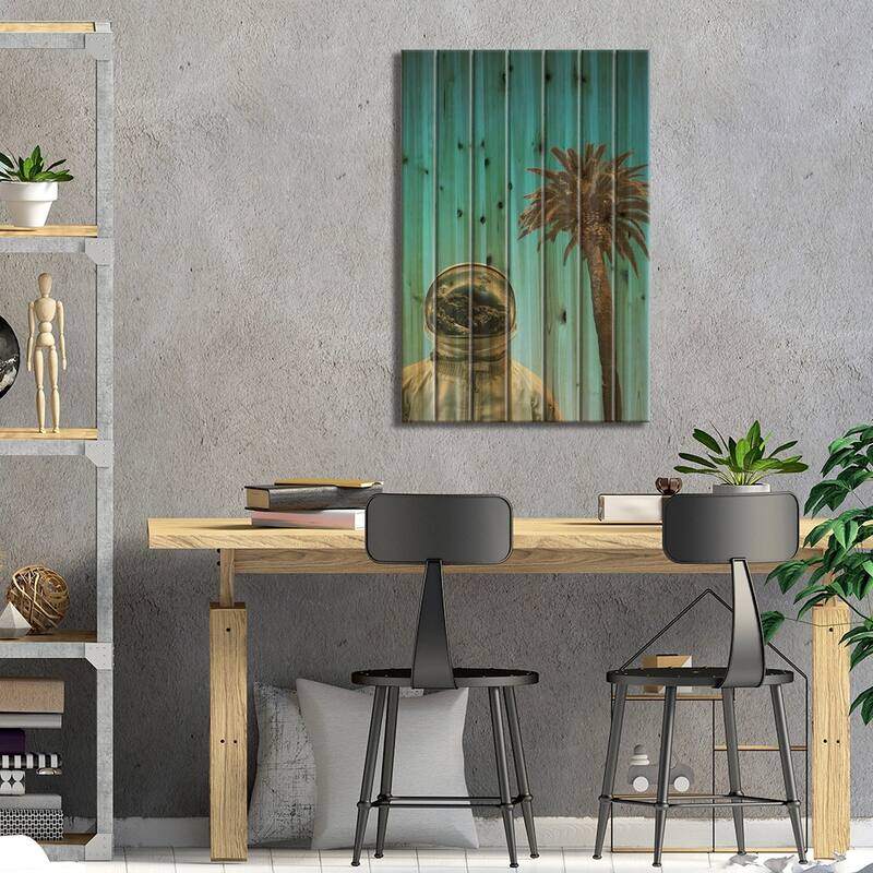 Vacation Print On Wood by Rob Hakemo - Multi-Color