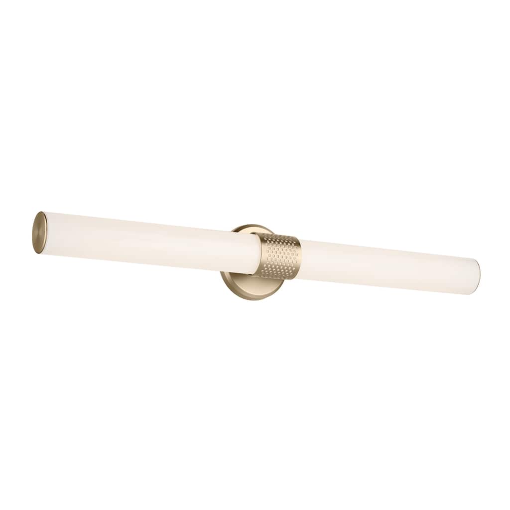 Kichler Lighting Sashi 32" Bath Bar Large LED with White Glass in Champagne Bronze