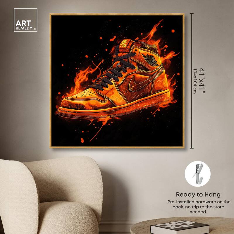 Jumpman on Fire I Canvas by Art Remedy
