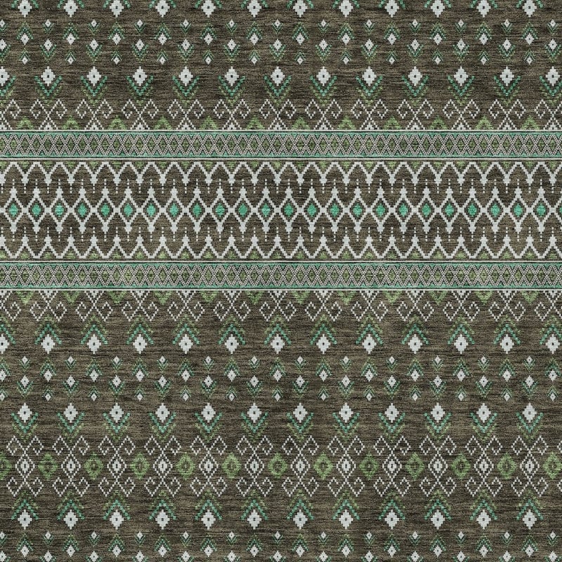 HomeRoots Tribal Transitional Rectangle Outdoor Rug