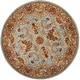 preview thumbnail 27 of 39, SAFAVIEH Handmade Heritage Traditional Blue/ Beige Wool Area Rug 6' Round - Blue/Beige - Round