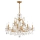 preview thumbnail 1 of 4, Filmore 12 Light Antique Gold Chandelier - 29"W x 24"H 29"W x 24"H