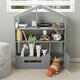 preview thumbnail 2 of 12, Kids Bookshelf,Toy Storage Organizer,Wooden Toddler Bookcase with Motion Sensor Light