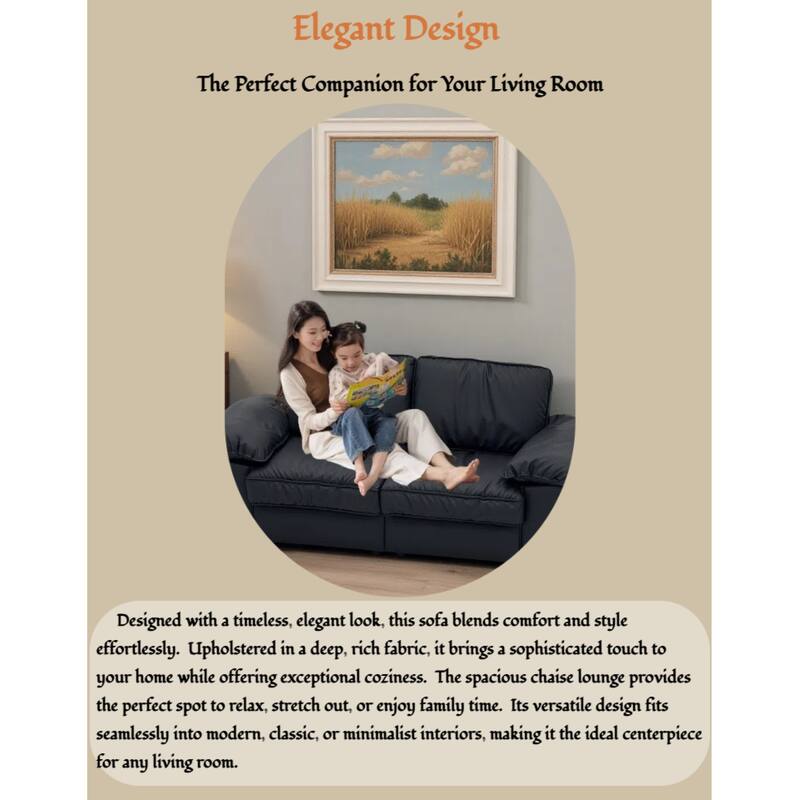 Roomfitters Modern Overstuffed Upholstered Loveseat with Padded Pillow Arms, Comfortable 2 Seater Couch for Living Room