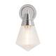 Option Polished Nickel / Clear Prismatic Glass