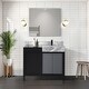 preview thumbnail 58 of 157, Lexora Zilara Bathroom Vanity Complete Set in Black and Grey with Faucet