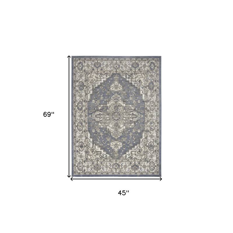 Makos Power Loomed Distressed Area Rug By HomeRoots