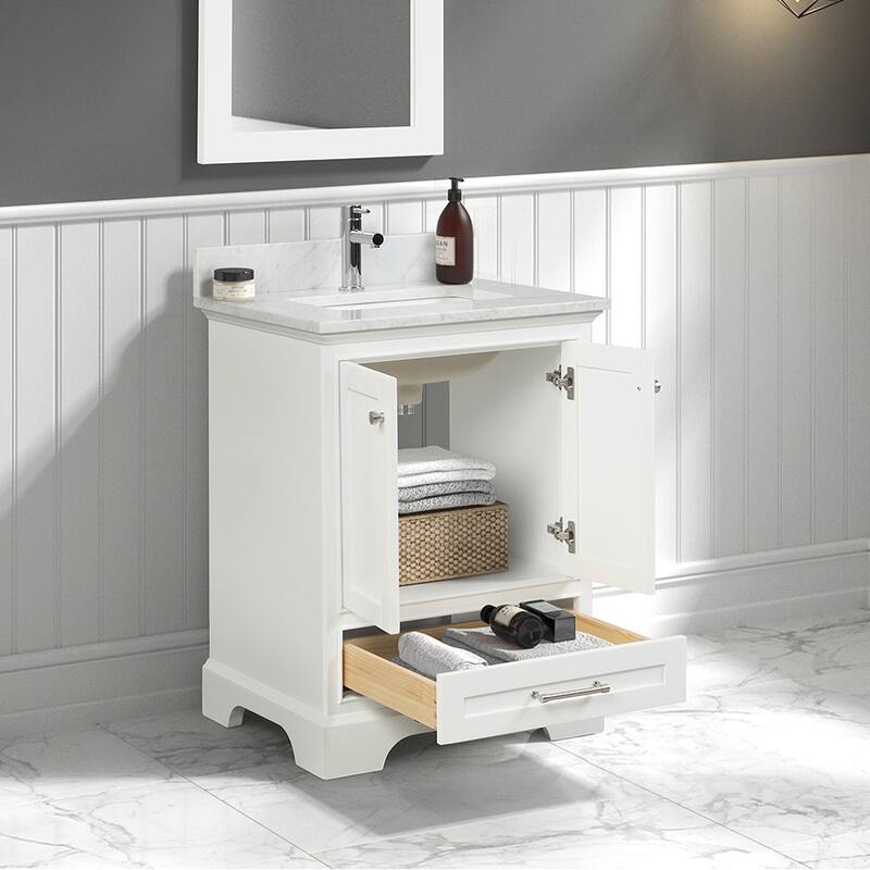 Blossom Copenhagen 24" Bathroom Vanity with Marble Top & Ceramic Sink