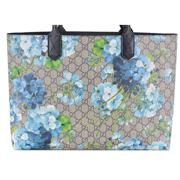 gucci floral reversible tote