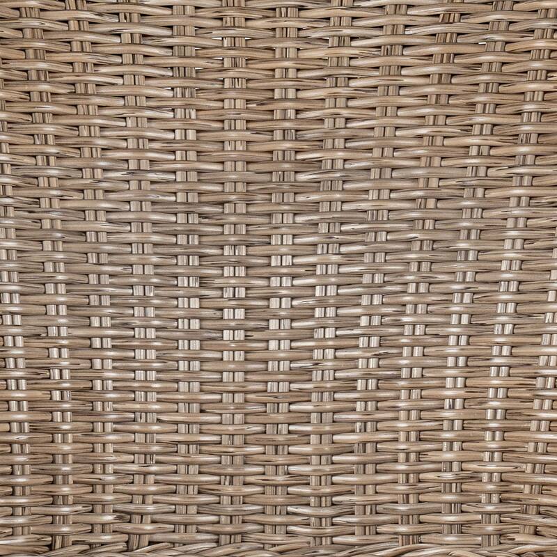 Outdoor Bar Stool, Wood with Wicker, Set of 2