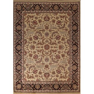 All-Over Floral Agra Indian Area Rug Handmade Wool Carpet - 9'1