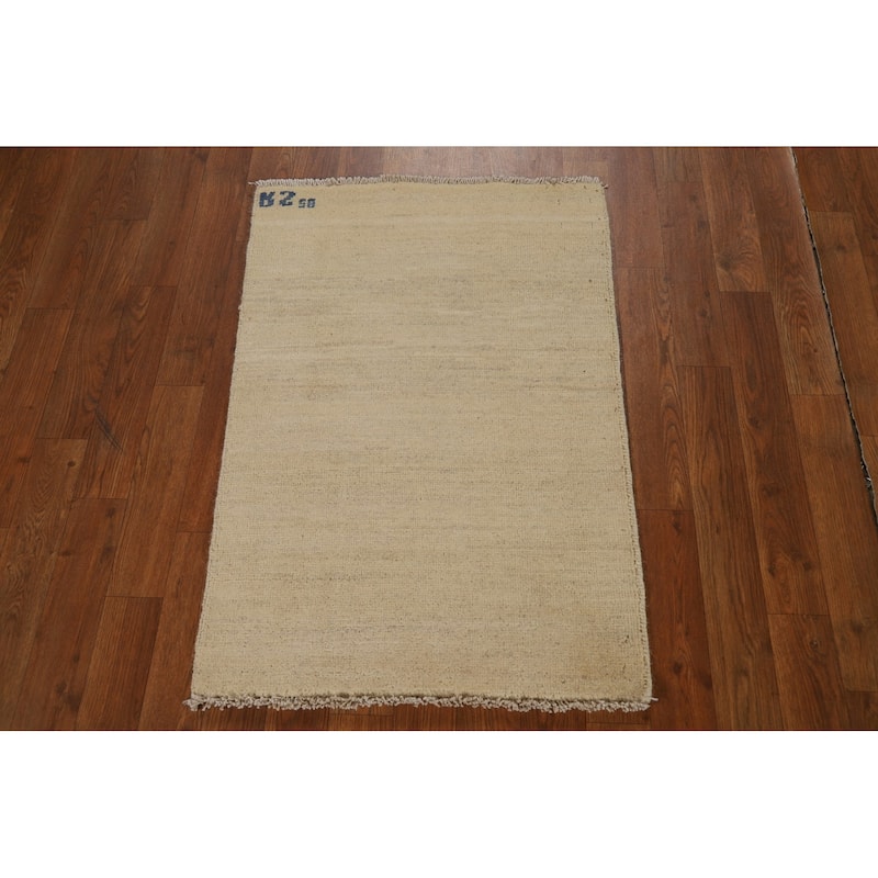 Gabbeh Modern Rug Hand-Knotted Contemporary Wool Carpet - 2'0"x 3'0"