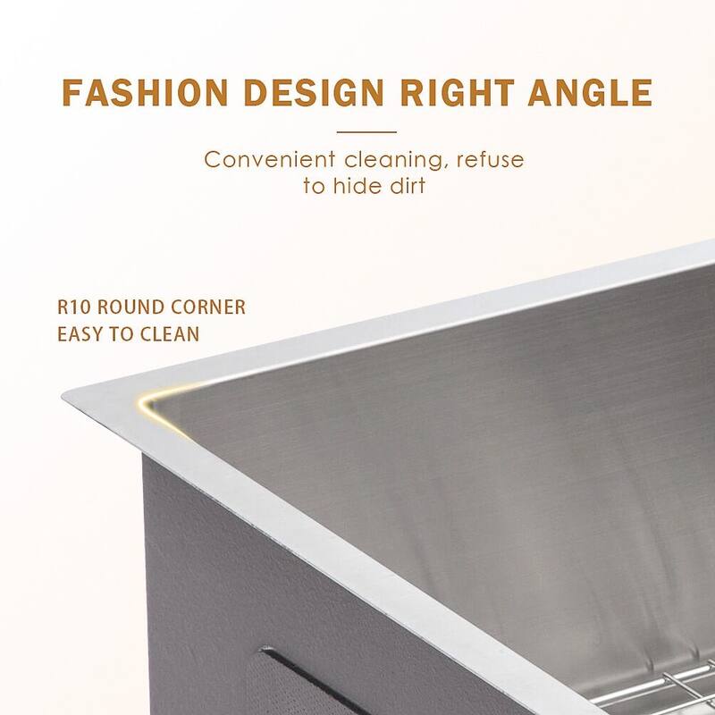 15/25 inch Topmount Drop-in Stainless Steel Single Bowl Kitchen Sink