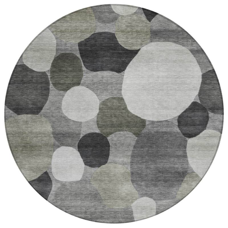 Machine Washable Indoor/ Outdoor Modern Circy Chantille Rug