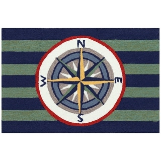 Liora Manne Frontporch Striped Compass Indoor/Outdoor Rug - Bed Bath ...