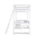 preview thumbnail 15 of 15, White Twin Size Solid Wood Loft Bed with Desk, Blackboard & Drawers