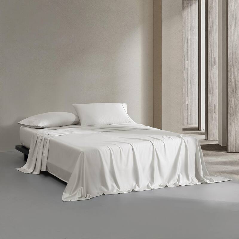 Calvin Klein Rekoop Solid Wellness Sheet Set - Grey - Queen