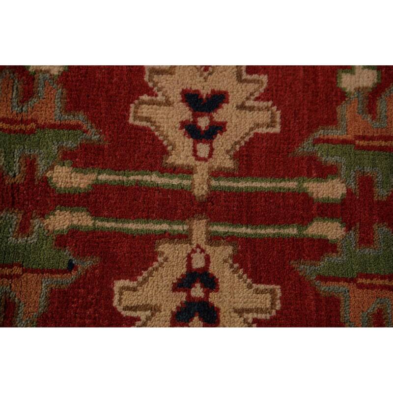 All-Over Large Oushak Indian Rug Handmade Wool Carpet - 8'11"x 18'0"