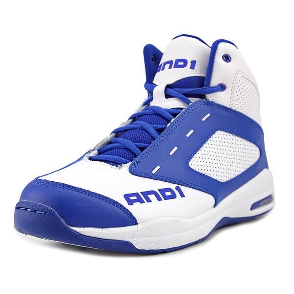 Shop And1 Typhoon Men Round Toe Leather Blue Basketball Shoe Overstock 15318940