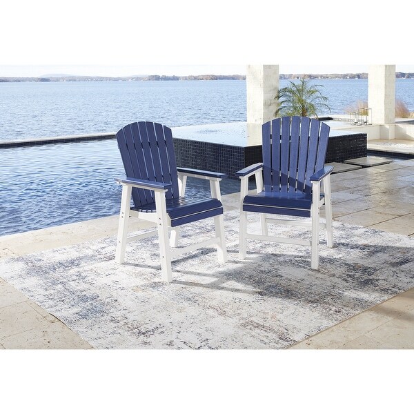 Signature Design by Ashley Toretto Blue White Outdoor Poly All