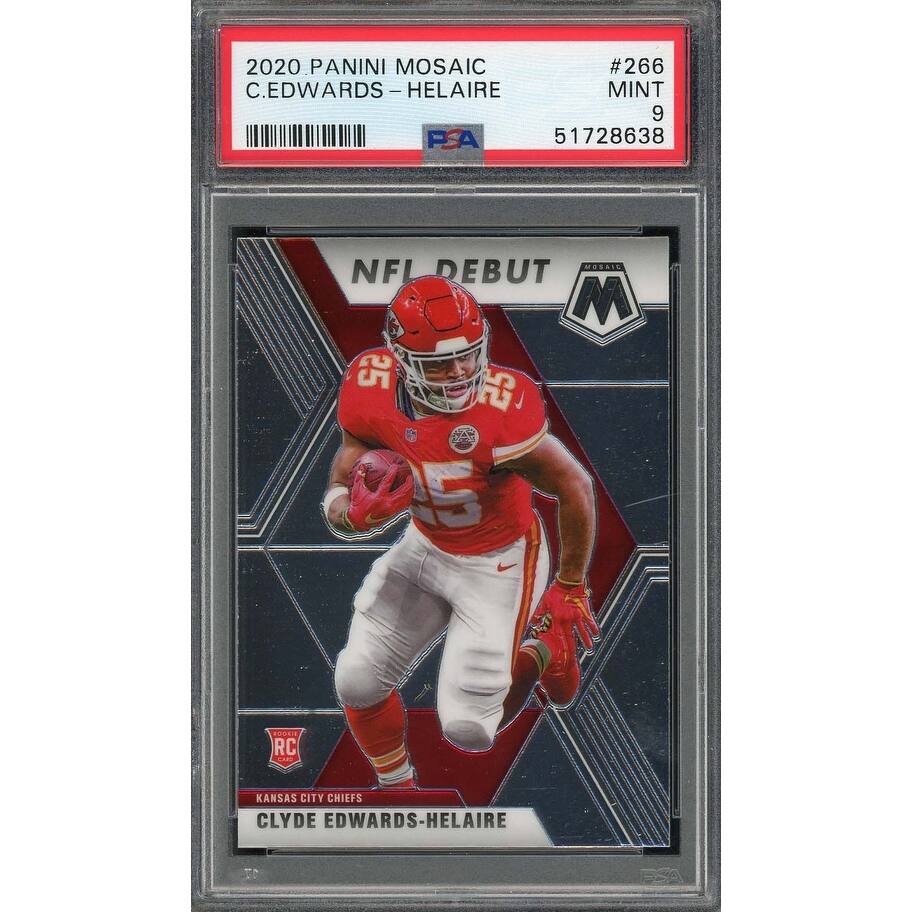 Clyde Edwards-Helaire 2020 Panini Mosaic Football Rookie Card RC #266 PSA 9 - 8'6" x 11'6"