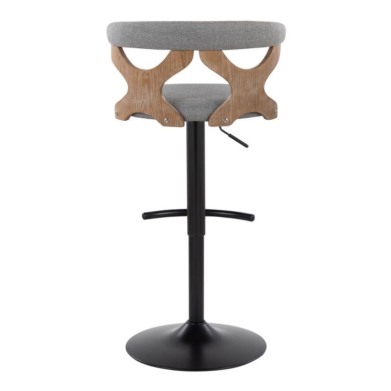 Carson Carrington Viby Adjustable Bar Stool with Rounded T Footrest (Set of 2)