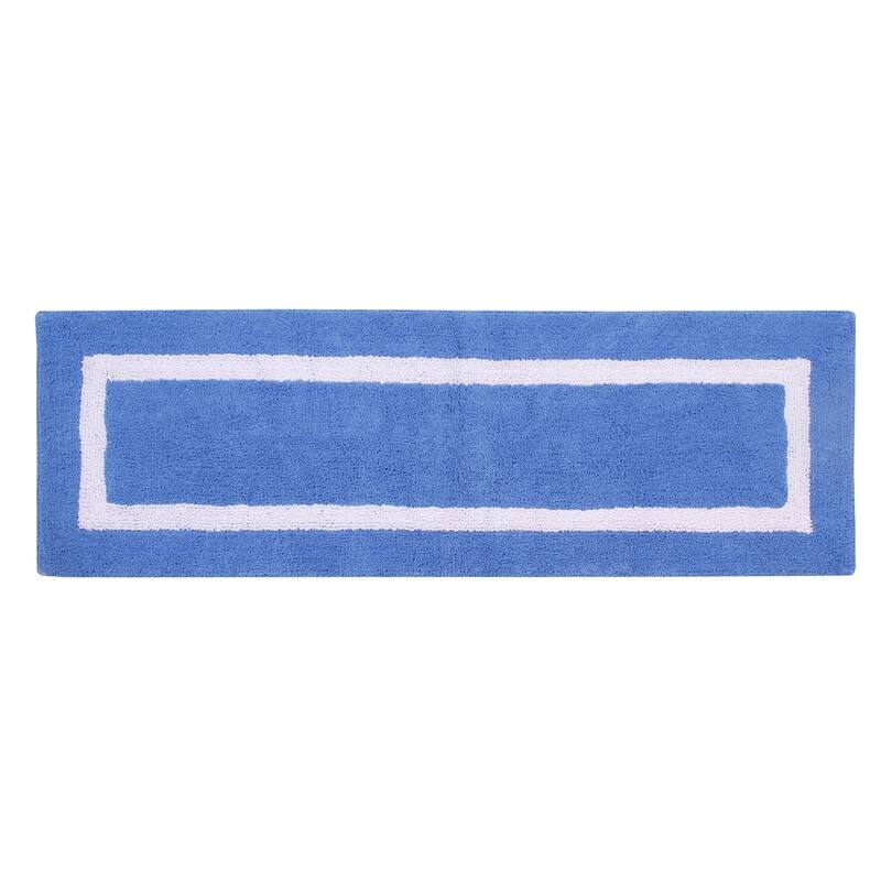 Better Trends Hotel Collection in Race Track 100% Cotton Super Absorbent Reversible Double Sided Machine Washable Bath Mat Rug