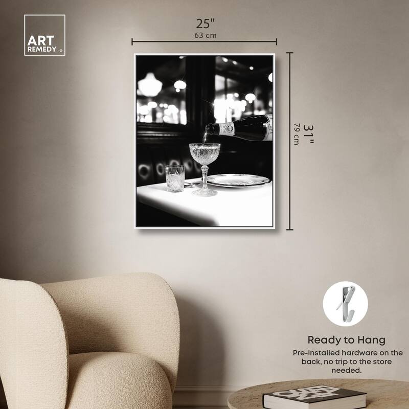 Sparkling in Monochrome II Canvas by Art Remedy
