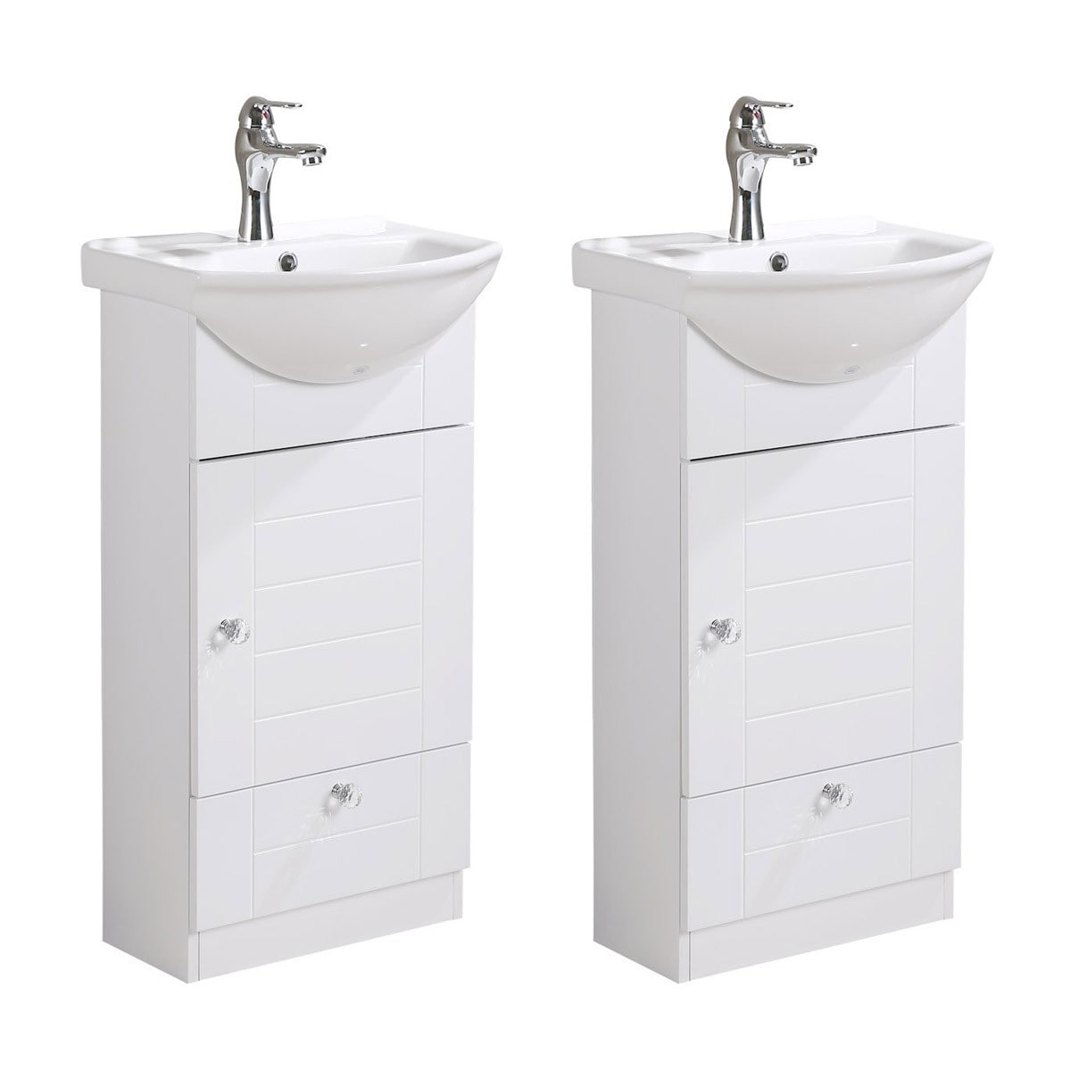Vitreous China Small Vanity Sink For Bathroom With Faucet Cabinets Pack Of 2 On Sale Overstock 20690616