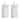 17.75" White Wallmount Bathroom Vanity with Sink, Faucet, Drain and Overflow (Set of 2)