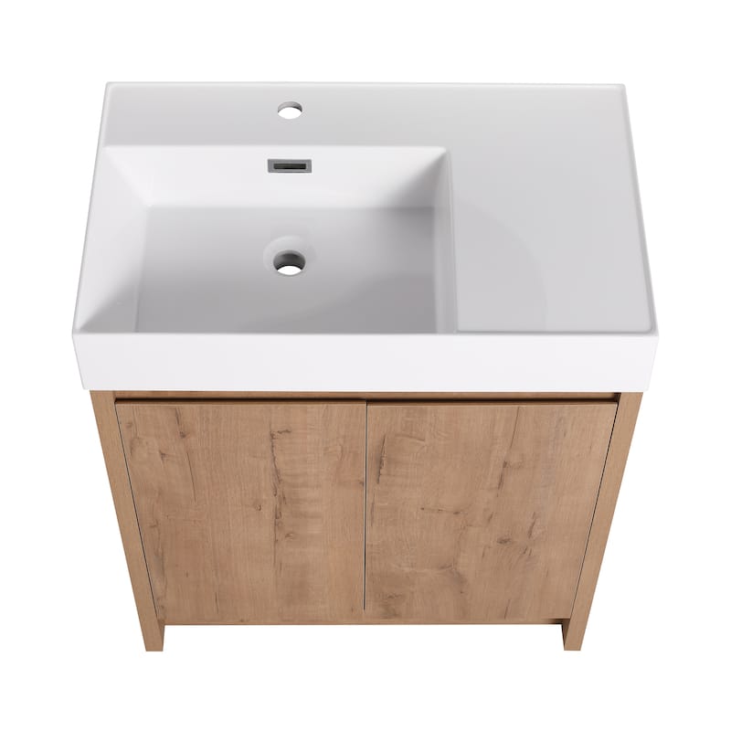 Beingnext 24"/30"/48"/60" Bathroom Vanity with Sink, Freestanding Bathroom Vanity with Soft Close Door