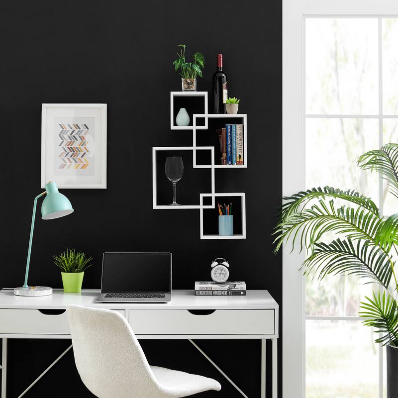 Danya B. Blocchetto Intersecting Cubes Wall Shelf Unit - Horizontal or Vertical