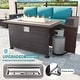 preview thumbnail 89 of 125, Kullavik 13 Pieces Outdoor Patio Furniture Set with Fire Pit Table w/ Wide Armrests