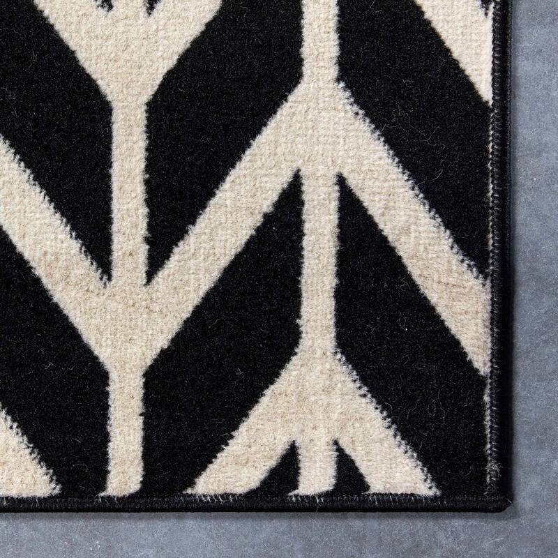 Well Woven Miami Bourban Chevron Geometric Area Rug