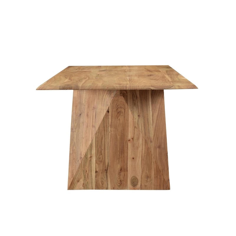 Solid Wood Angled Leg Dining Table - 80 Inch