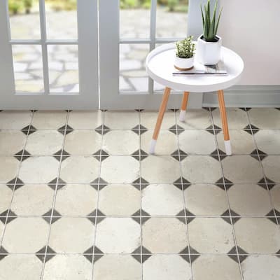 Merola Tile Kings Yard Nero 17-5/8" x 17-5/8" Ceramic Floor and Wall Tile