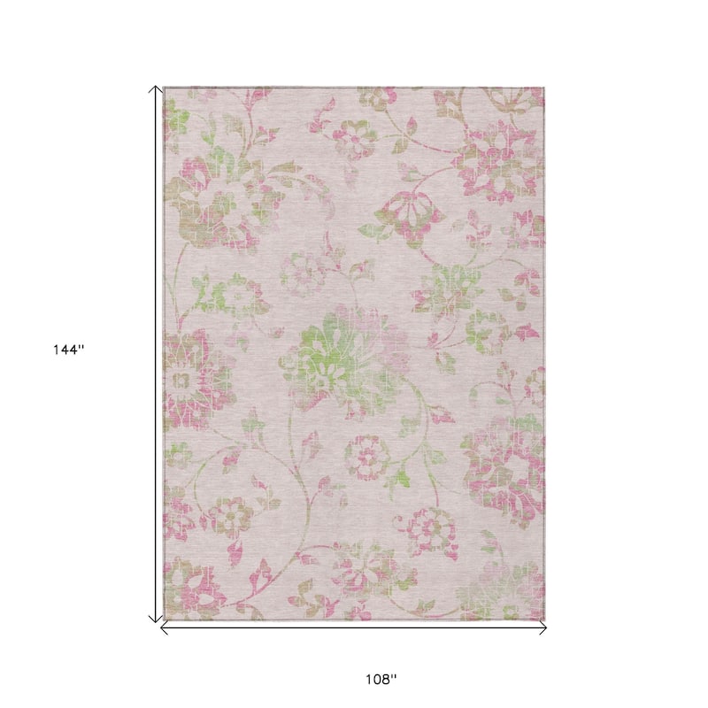 HomeRoots Floral Transitional Rectangle Outdoor Rug