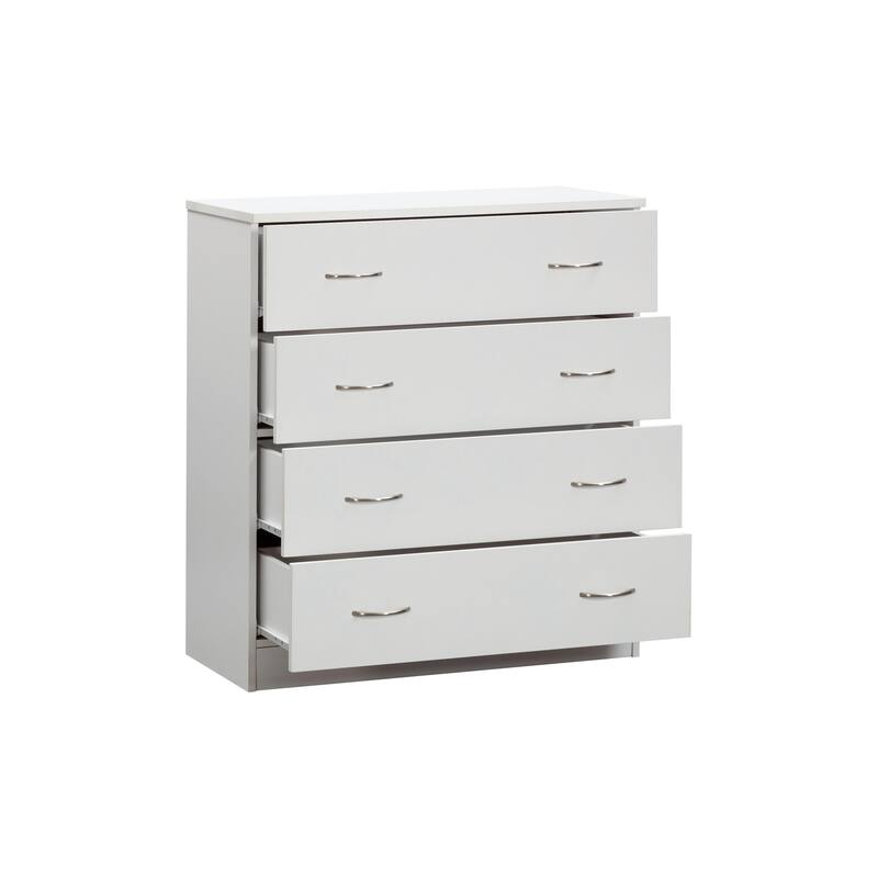 OS Home and Office Furniture Model 6003 Four Drawer Chest in White