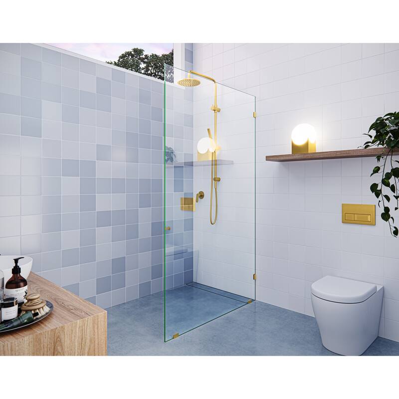 Glass Warehouse 78" x 43" Frameless Shower Door - Single Fixed Panel