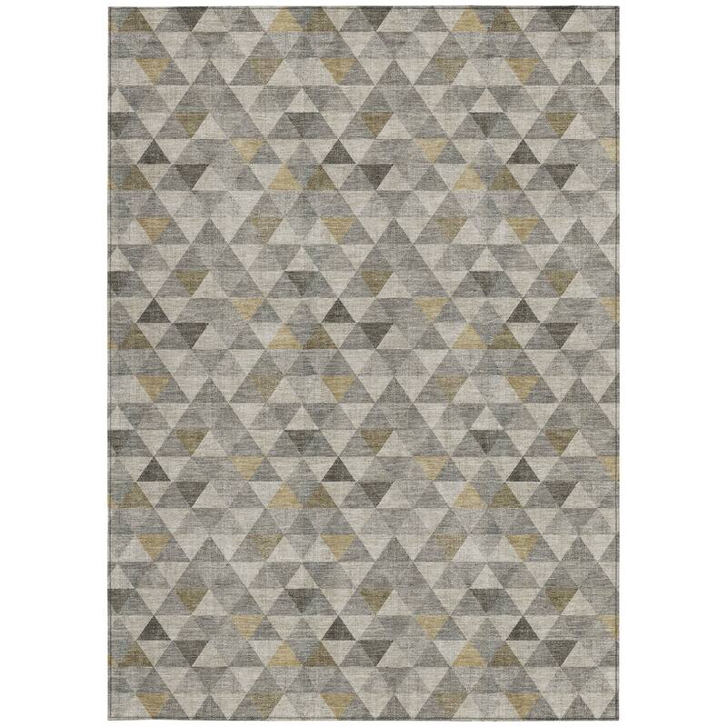 HomeRoots Geometric Transitional Rectangle Outdoor Rug
