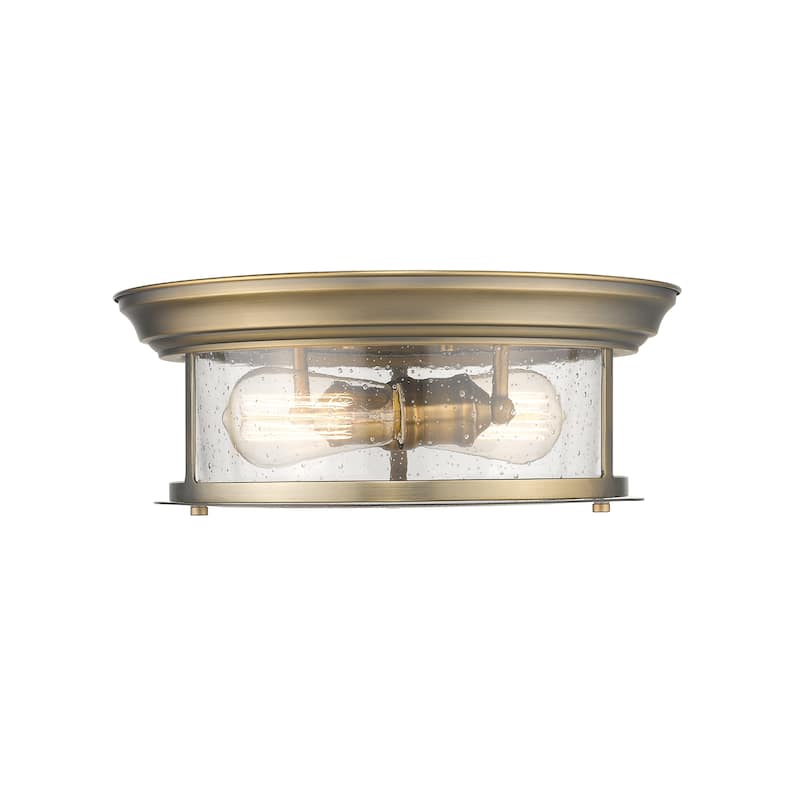 Bellevue Hughen 2 Light 14" Wide Flush Mount Drum Ceiling Fixture