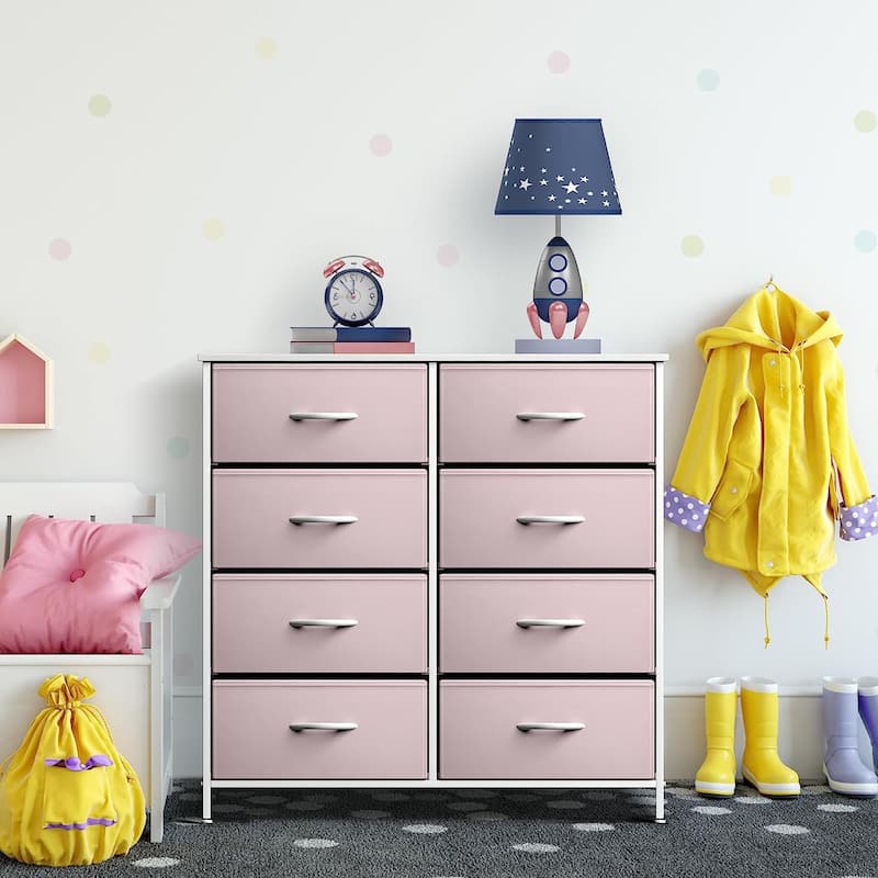 Sorbus Dresser w/ 8 Fabric Bin Drawers- Furniture Storage Chest for Kids Bedroom