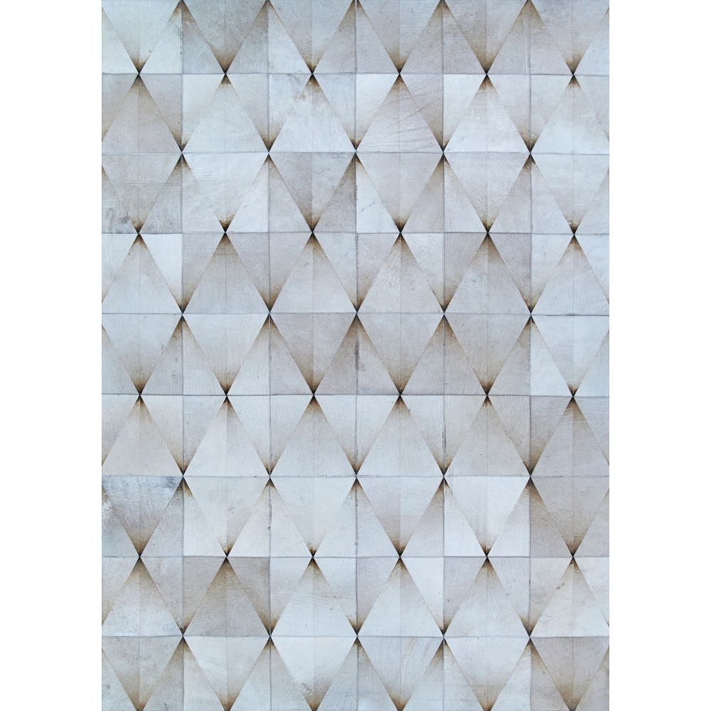 Handmade Vail Prism Cowhide Leather Area Rug