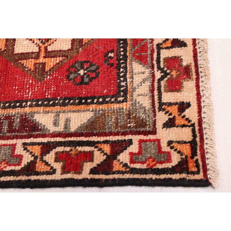 ECARPETGALLERY Hand-knotted Antalya Vintage Red Wool Rug - 4'0 x 7'7