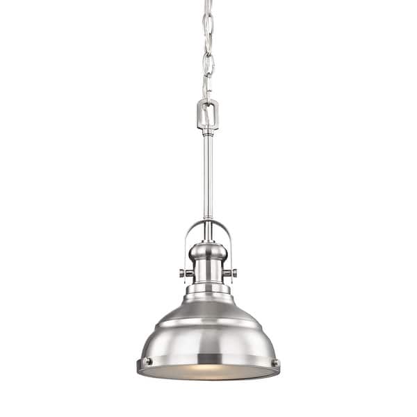 slide 2 of 2, Elk Home Blakesley Brushed Nickel With Metal Shade 1 Light Pendant