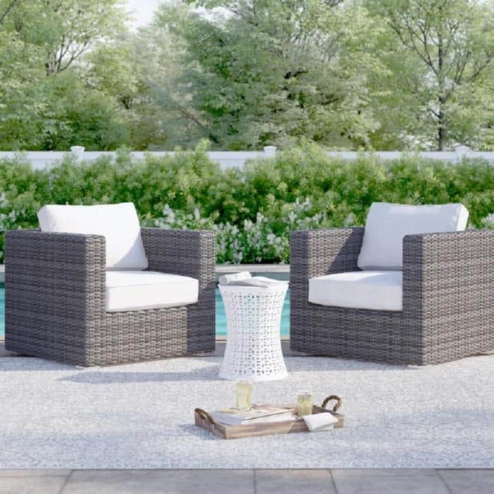 Comfortable Patio Chair With Cushions - Fully Assembled (Excluding the table)