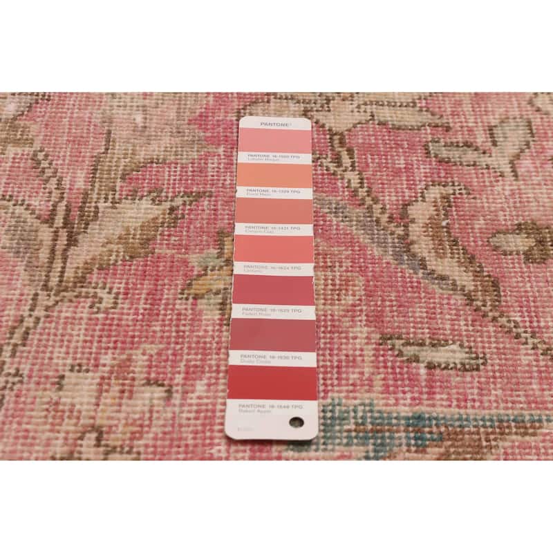 ECARPETGALLERY Hand-knotted Antalya Vintage Dark Pink Wool Rug - 8'0 x 11'10
