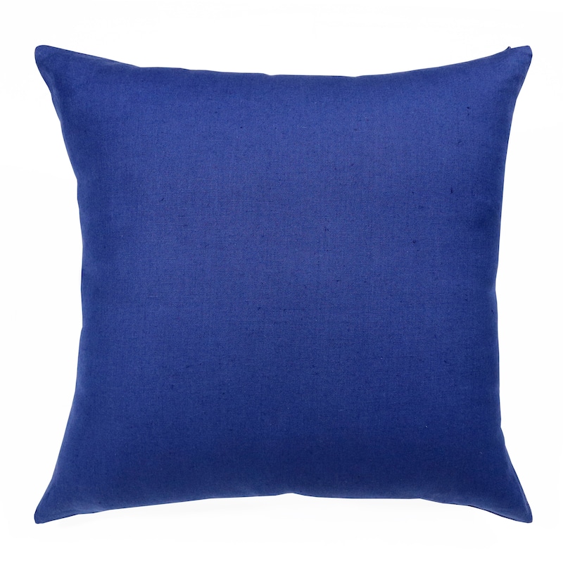 Sevita Hand-Woven Solid Linen Throw Pillow, 20" x 20"