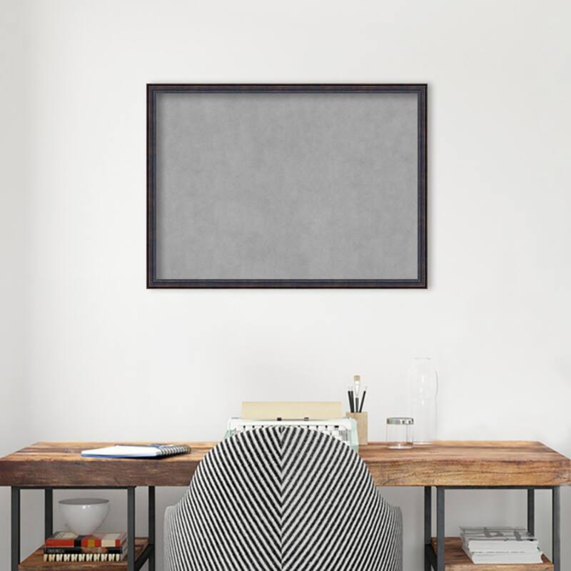 Amanti Art Dark Bronze Scoop Framed Magnetic Board